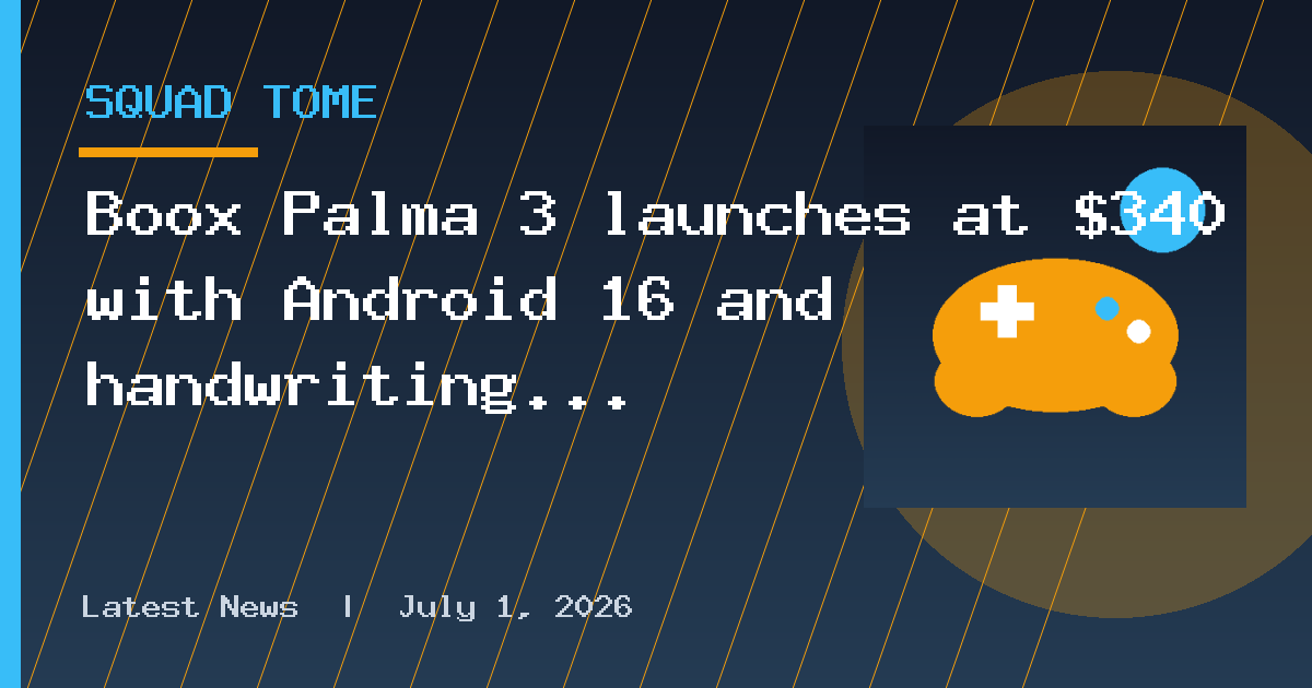 Boox Palma 3 launches at $340 with Android 16 and handwriting support
