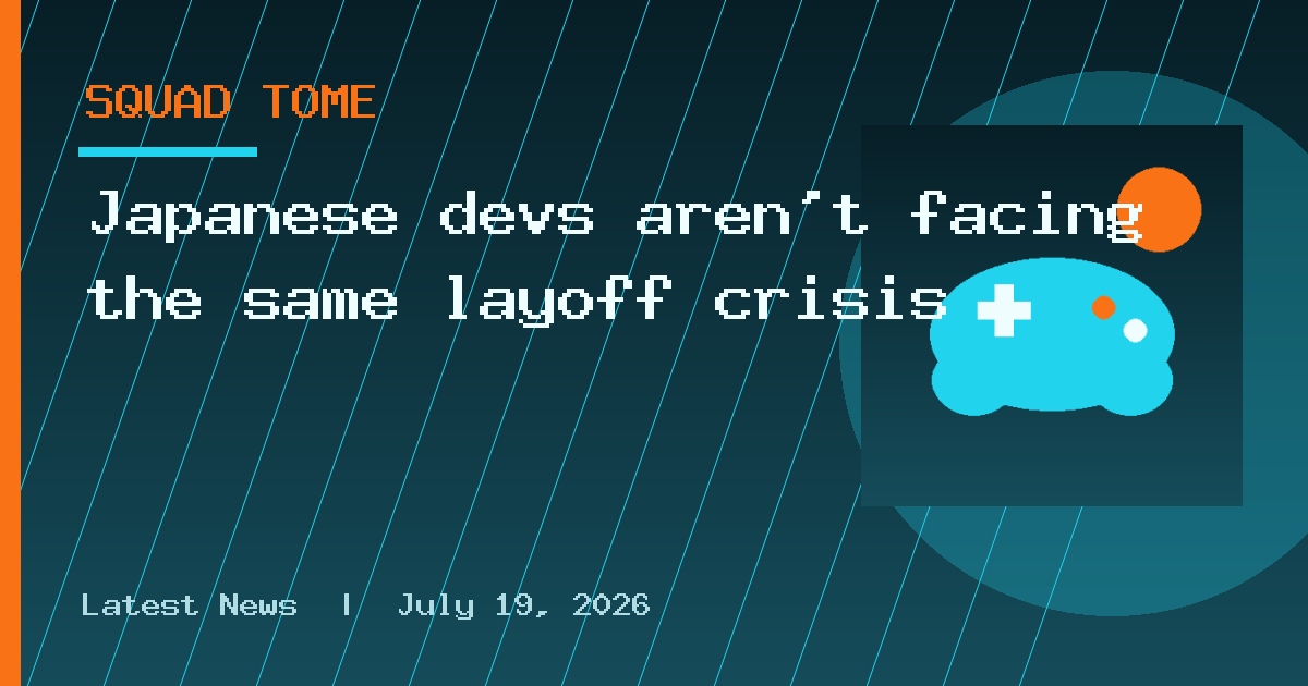 Japanese devs aren't facing the same layoff crisis