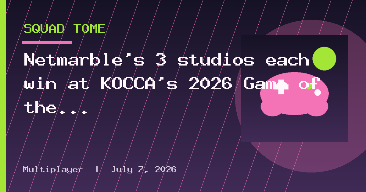 Netmarble’s 3 studios each win at KOCCA’s 2026 Game of the Year awards
