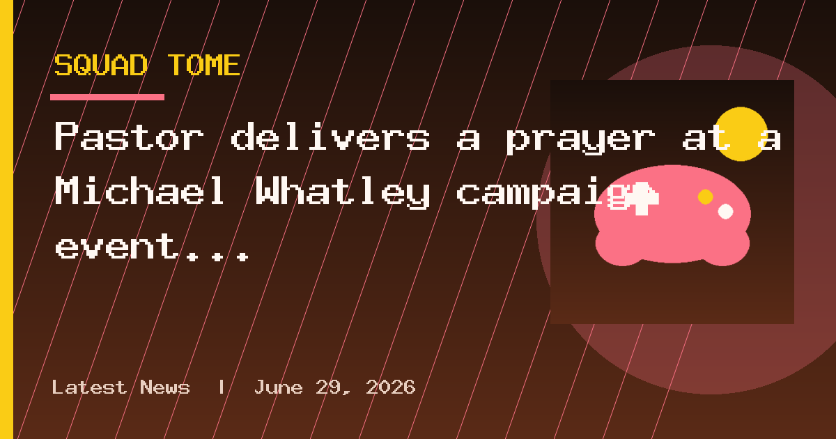 Pastor delivers a prayer at a Michael Whatley campaign event. But records show