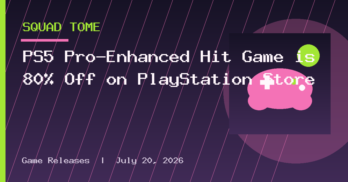 PS5 Pro-Enhanced Hit Game is 80% Off on PlayStation Store